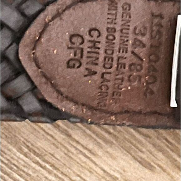 Genuine Leather Braided Belt bonded lacing 34 - Picture 5 of 11